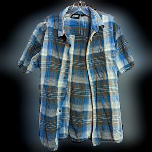 Vans button up plaid shirt